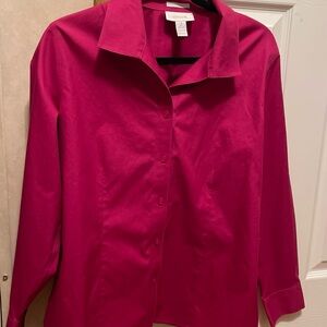Chico's Fuchsia Long Sleeve Blouse